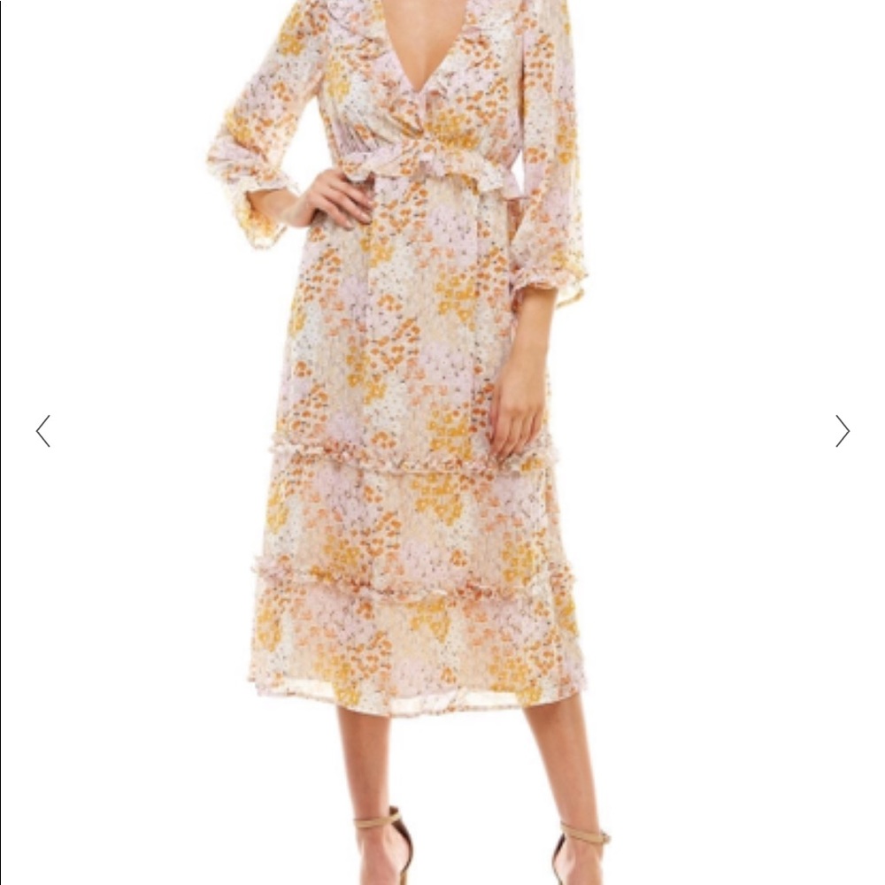 June & Hudson Floral Midi Dress